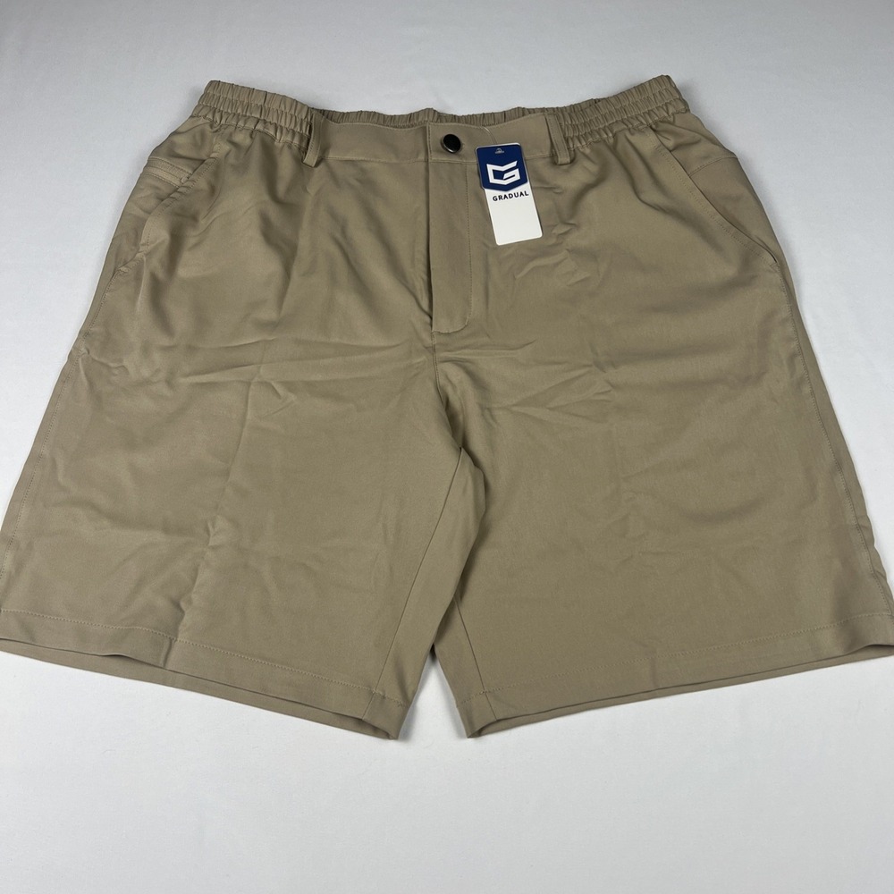 Gradual Shorts Tan Stretch Waist Light Weight Size XL
